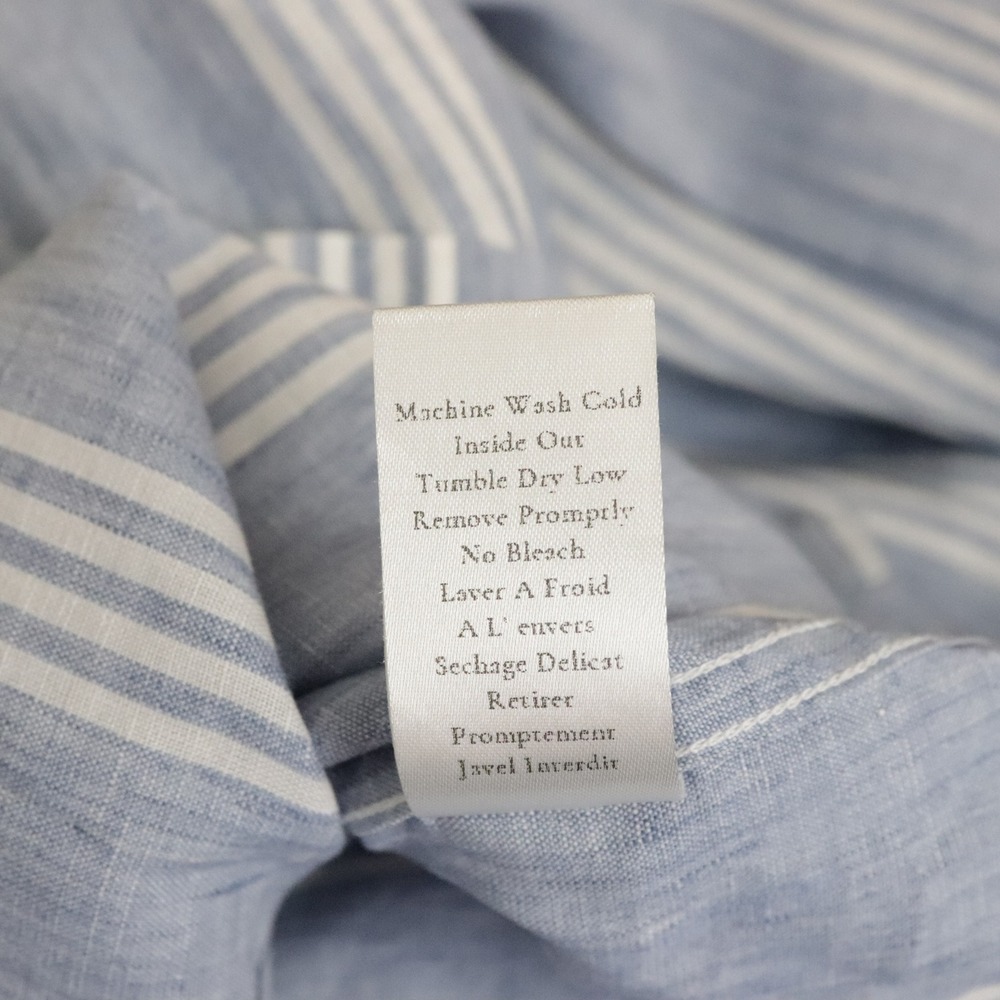Frank Eileen Hunter Shirtdress Striped Classic Linen Small - Picture 10 of 10